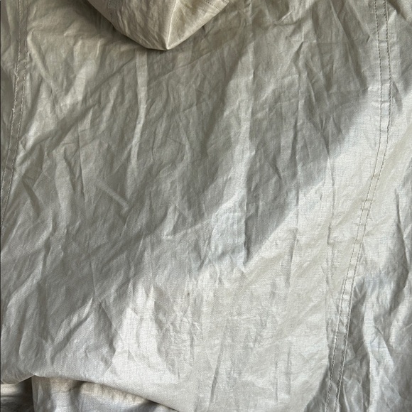 Garnet Hill Coated Linen Beige Hooded Jacket | 8 - Picture 6 of 6